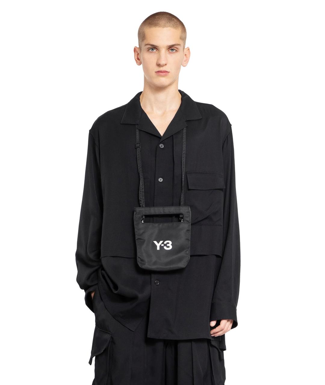 Y-3 Черная сумка на плечо, фото 4