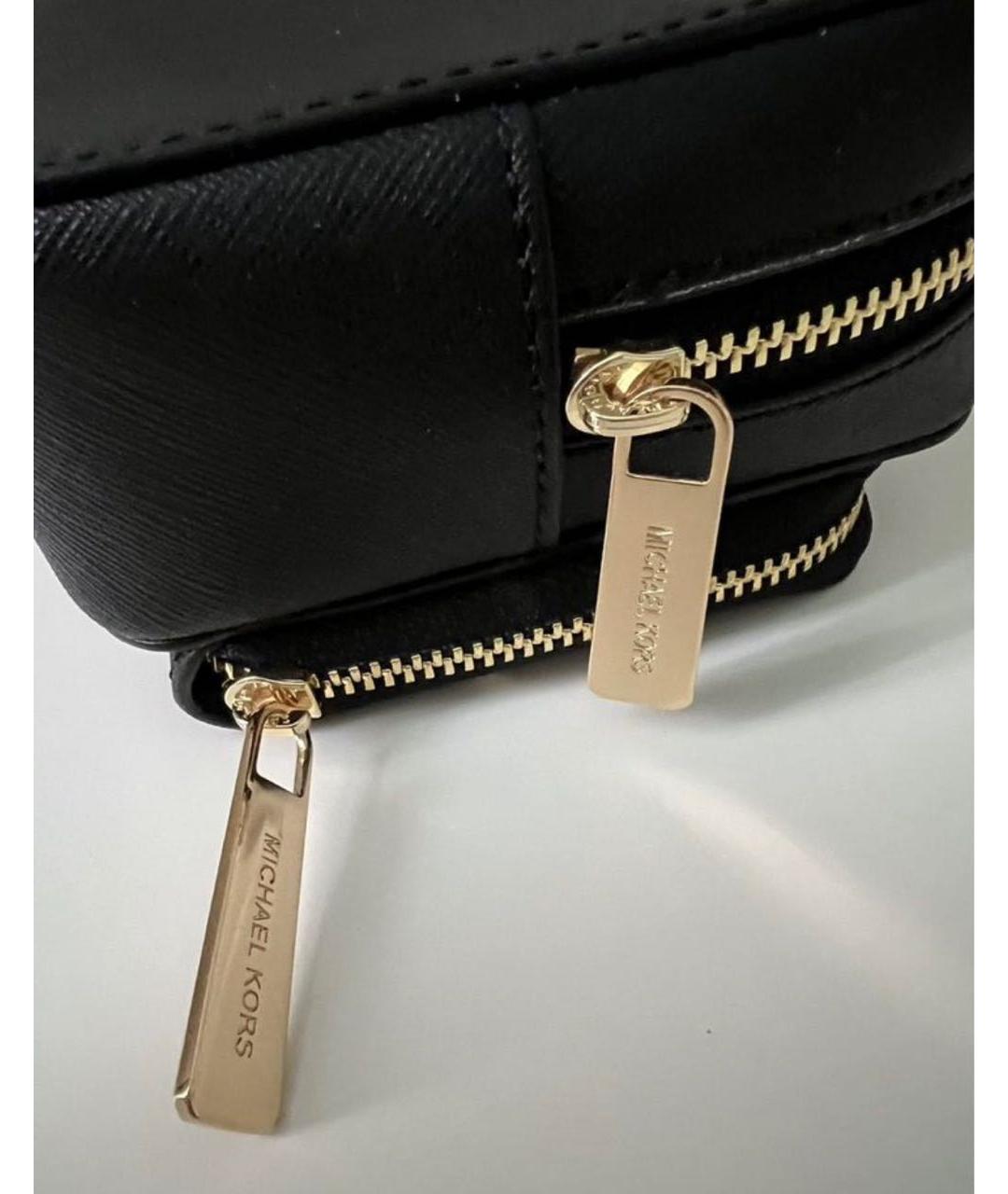 MICHAEL KORS Черная кожаная косметичка, фото 5