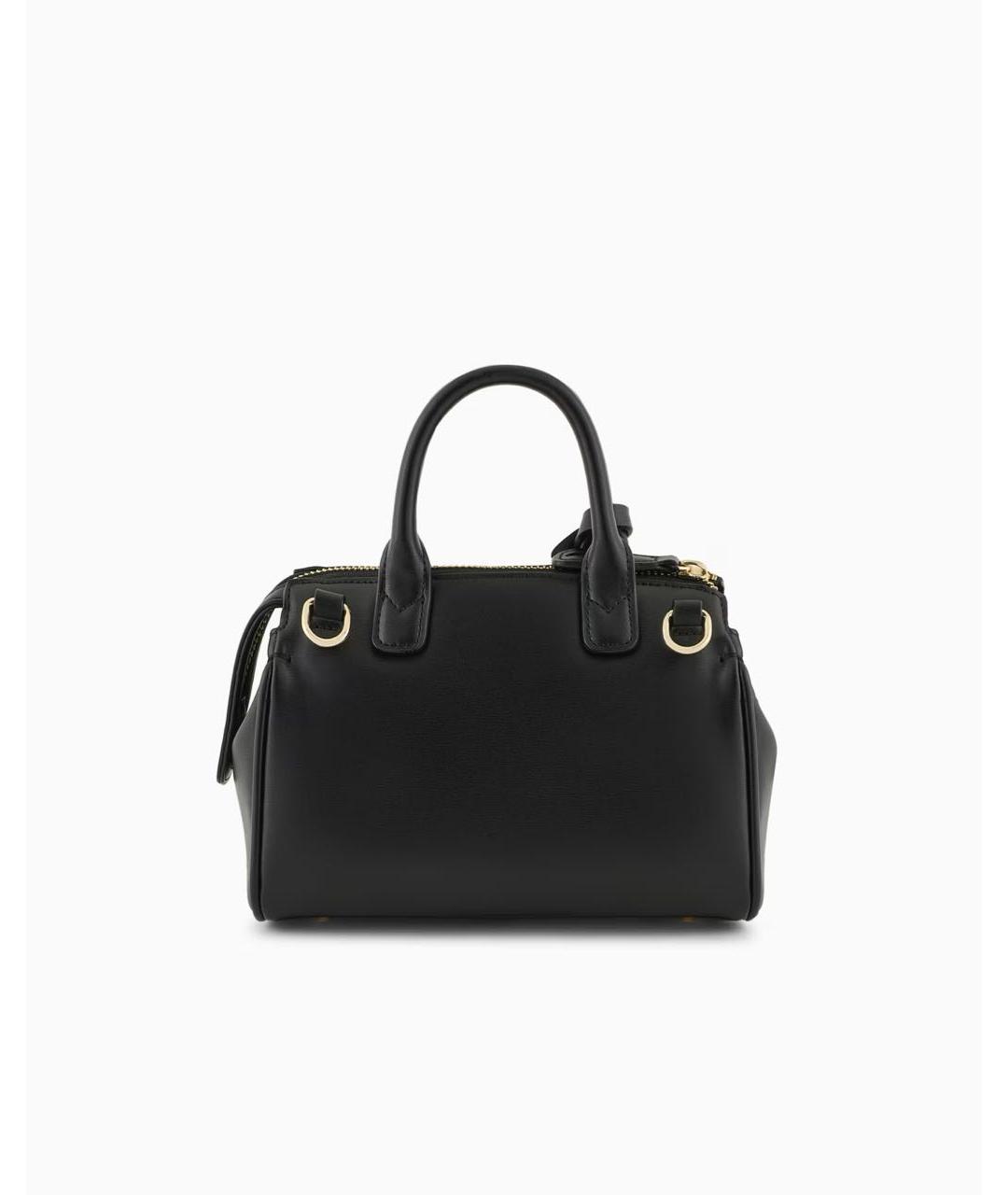 ARMANI EXCHANGE Черная сумка с короткими ручками из искусственной кожи, фото 3