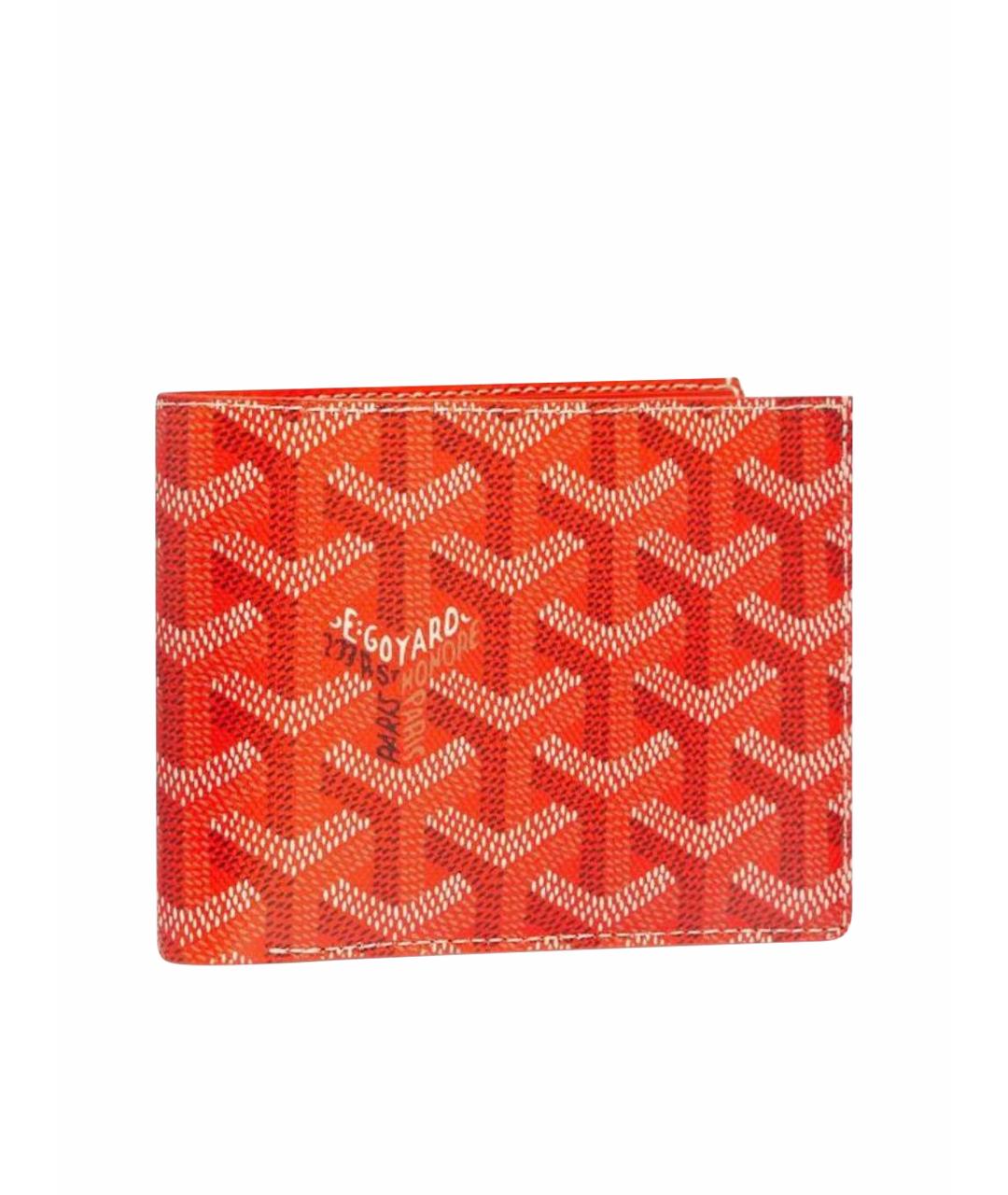 GOYARD Оранжевый кожаный кошелек, фото 1
