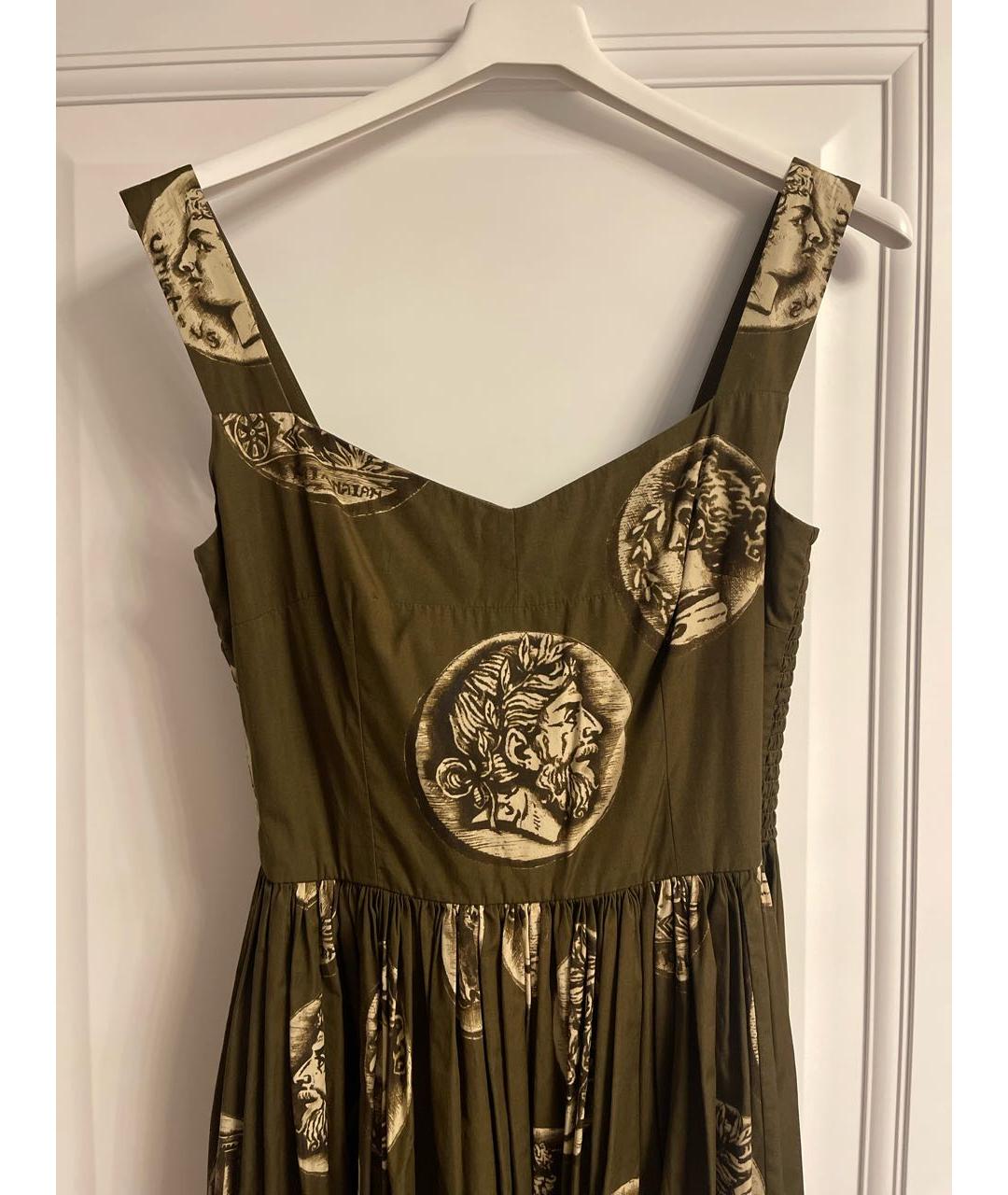 DOLCE&GABBANA Коричневый хлопковый сарафан, фото 3