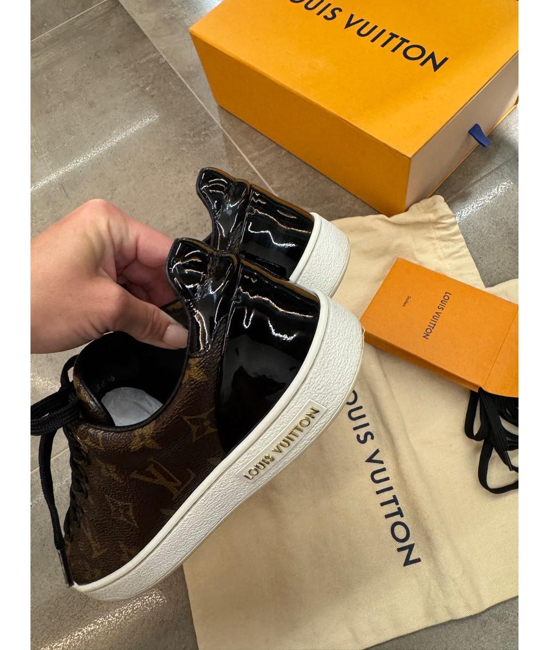 LOUIS VUITTON Коричневые кеды, фото 4