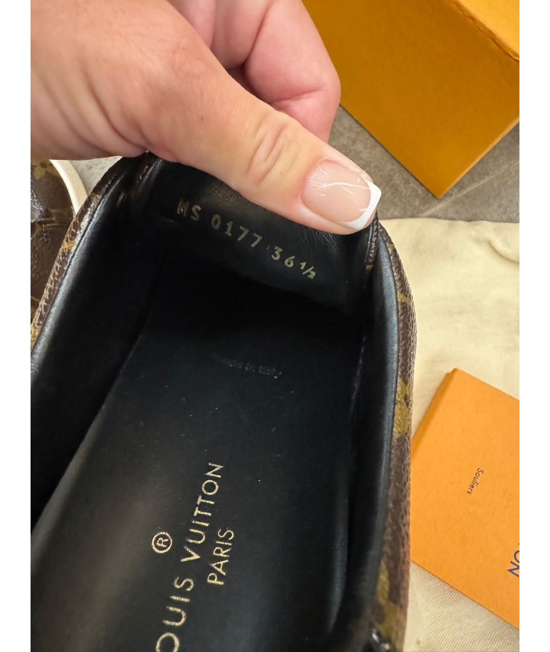 LOUIS VUITTON Коричневые кеды, фото 7