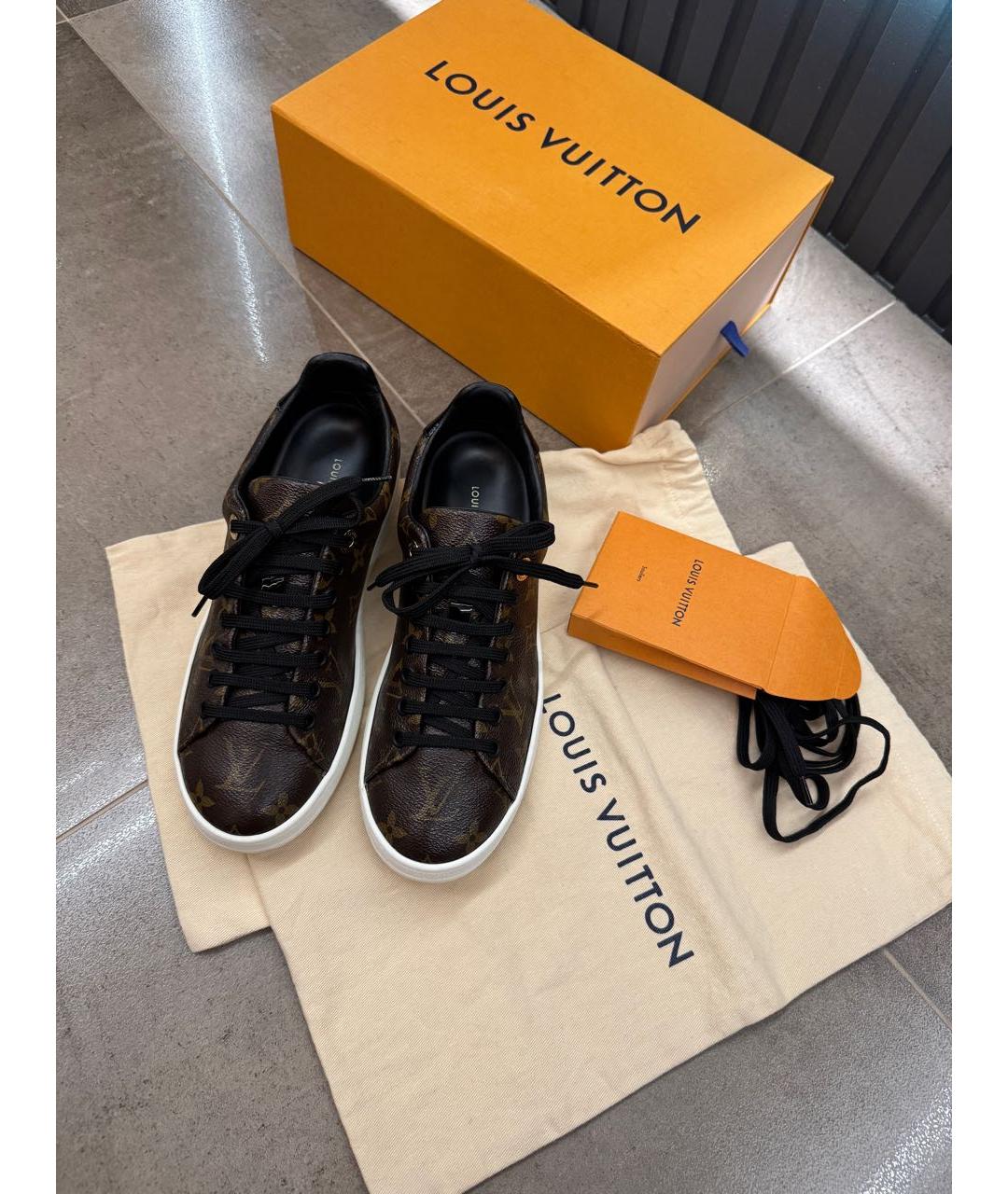 LOUIS VUITTON Коричневые кеды, фото 2