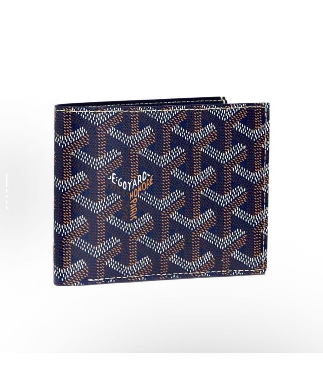 GOYARD Темно-синий кожаный кошелек, фото 4