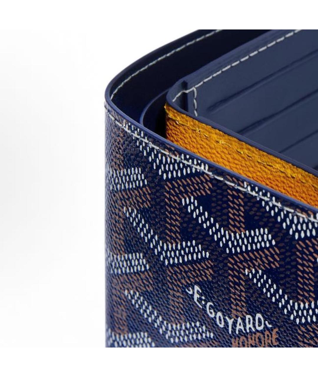 GOYARD Темно-синий кожаный кошелек, фото 3
