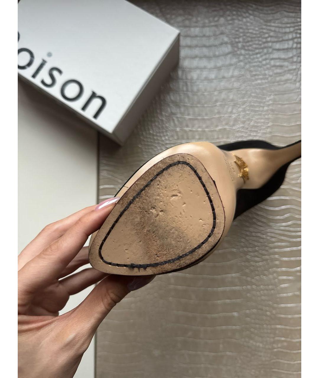 CHARLOTTE OLYMPIA Черные замшевые туфли, фото 6