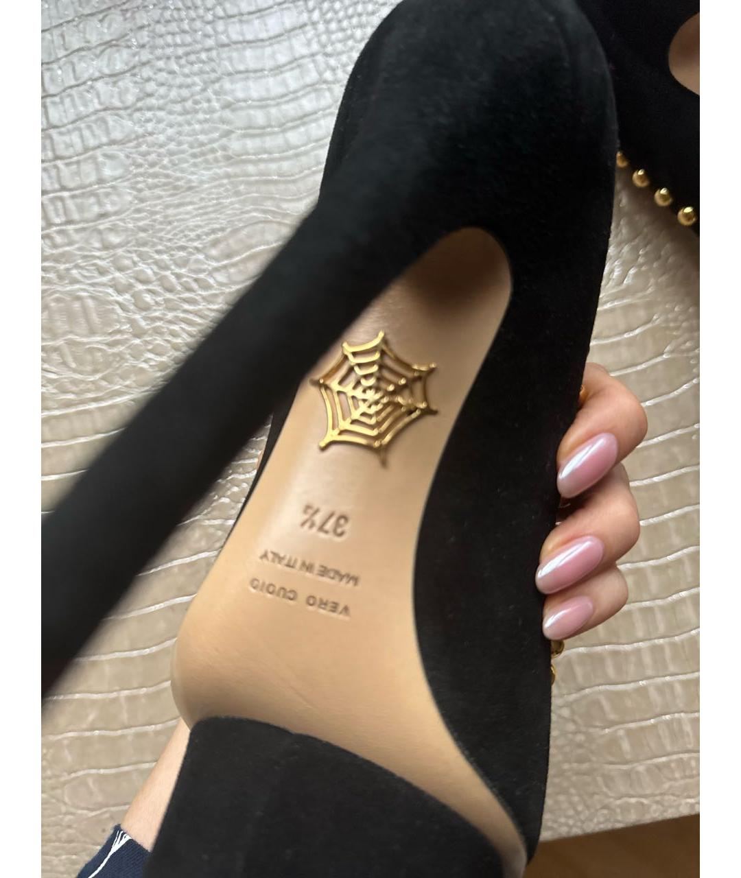 CHARLOTTE OLYMPIA Черные замшевые туфли, фото 5