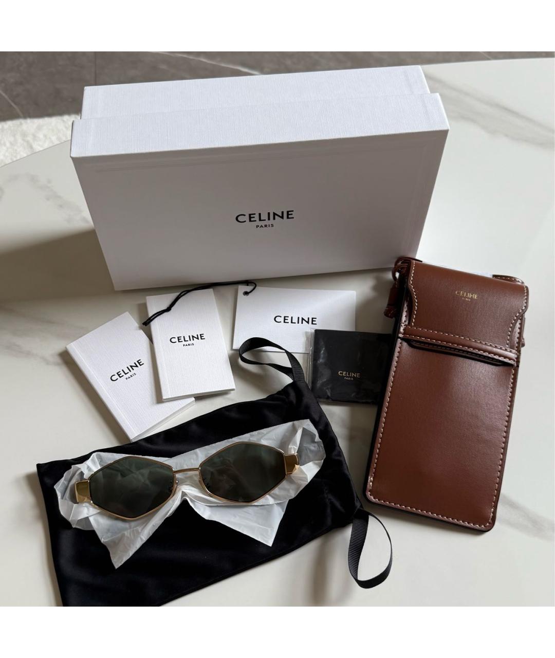 CELINE Металлические солнцезащитные очки, фото 4