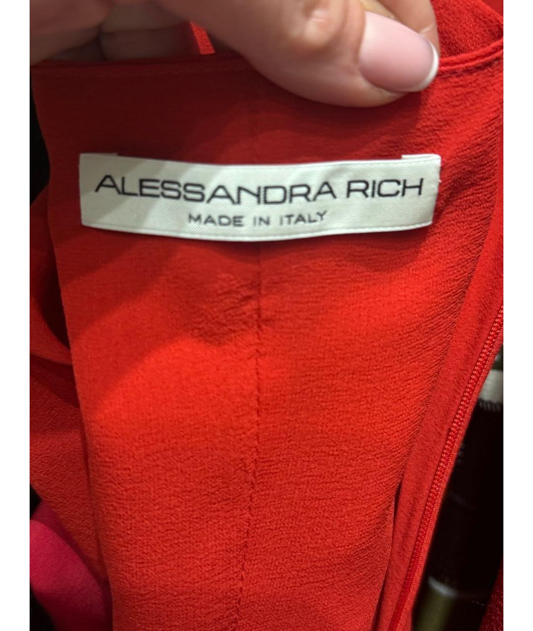 ALESSANDRA RICH Красное синтетическое вечернее платье, фото 4