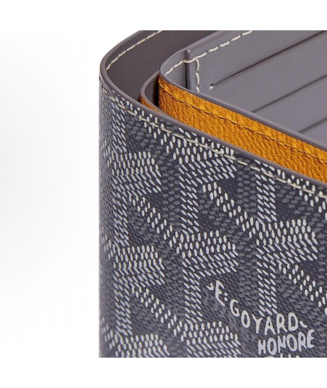 GOYARD Антрацитовый кожаный кошелек, фото 3