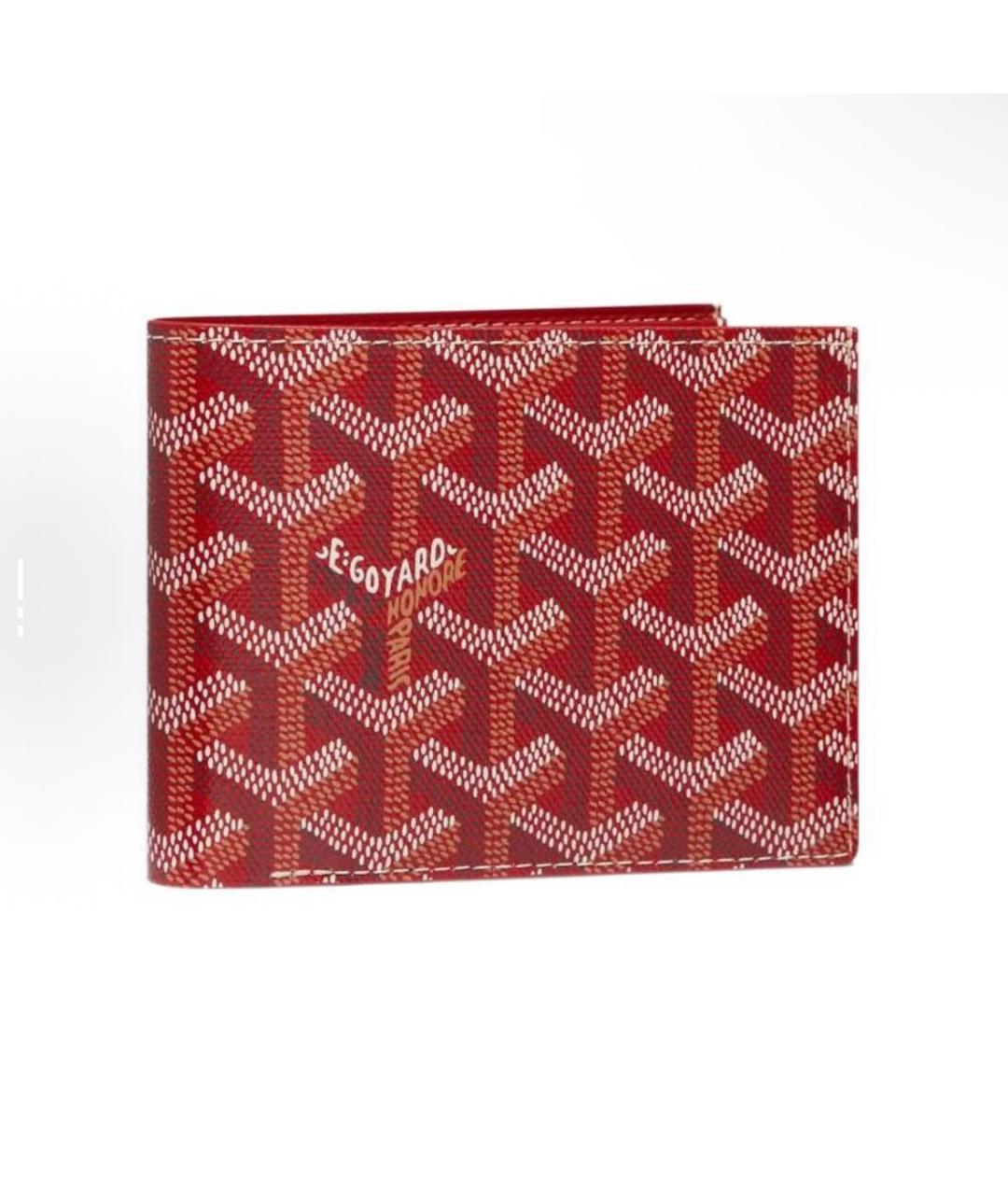 GOYARD Красный кожаный кошелек, фото 4
