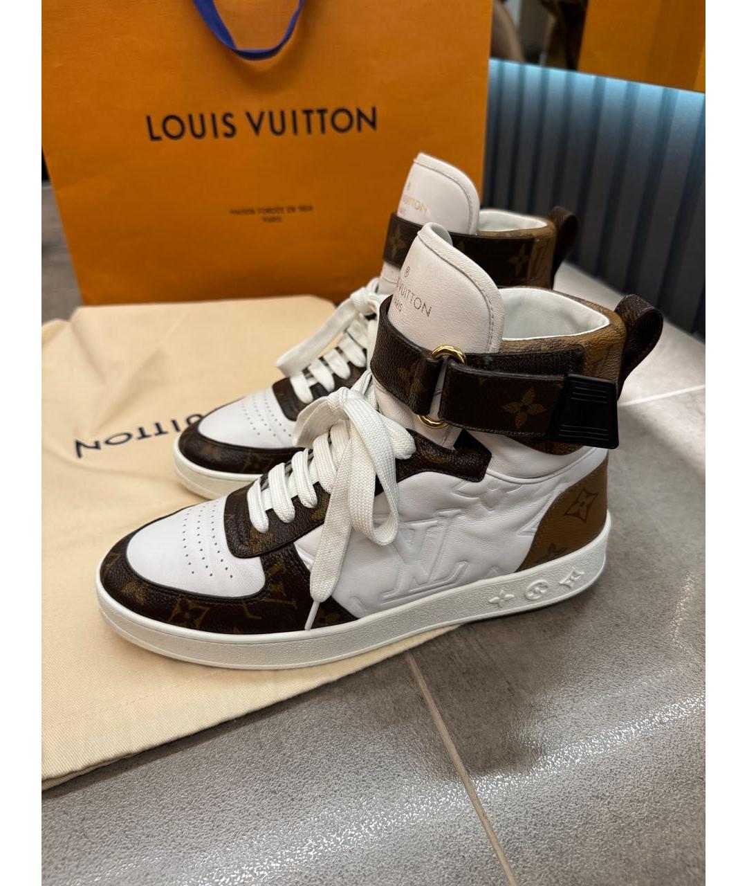 LOUIS VUITTON Белые кожаные кеды, фото 7