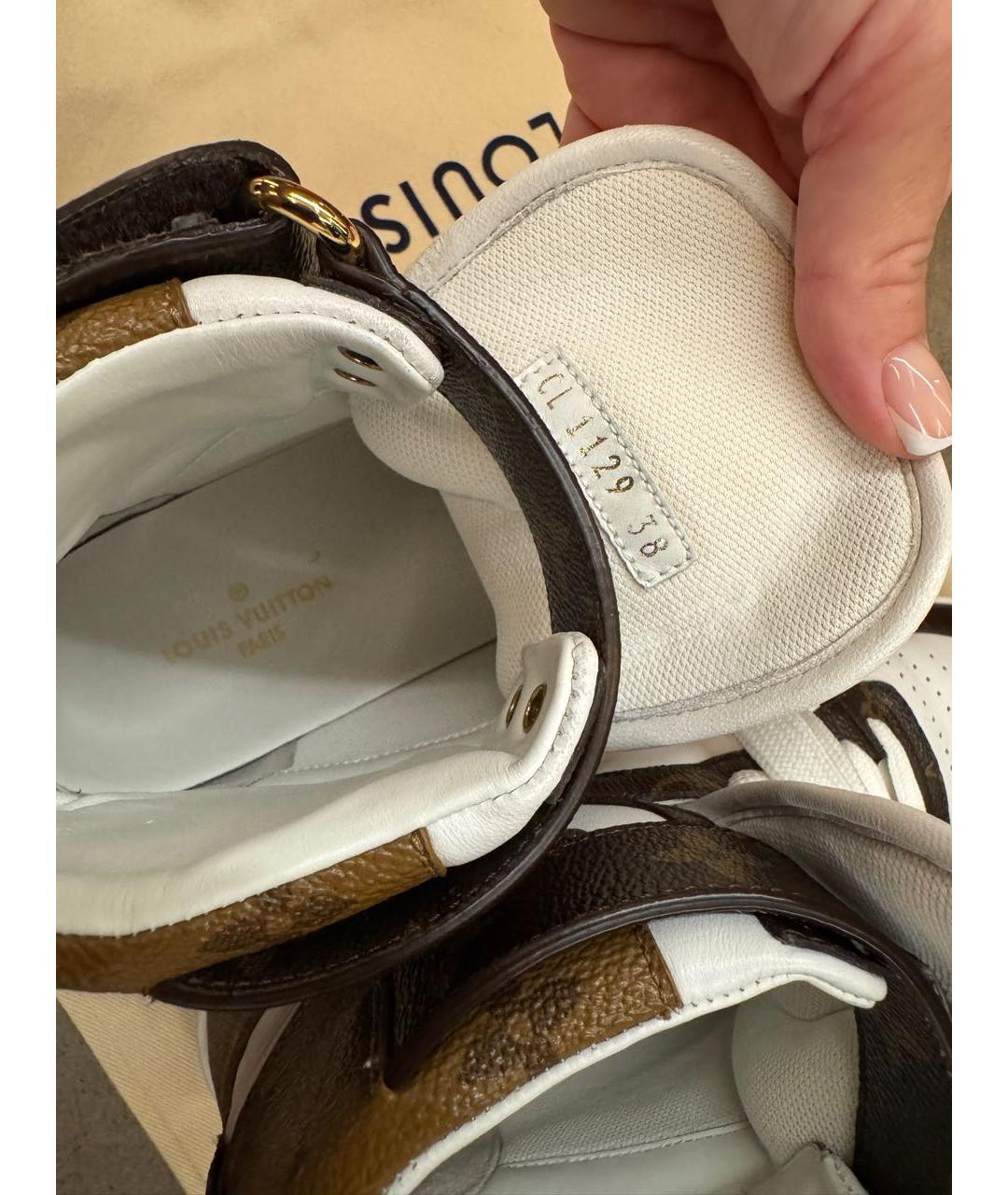 LOUIS VUITTON Белые кожаные кеды, фото 6