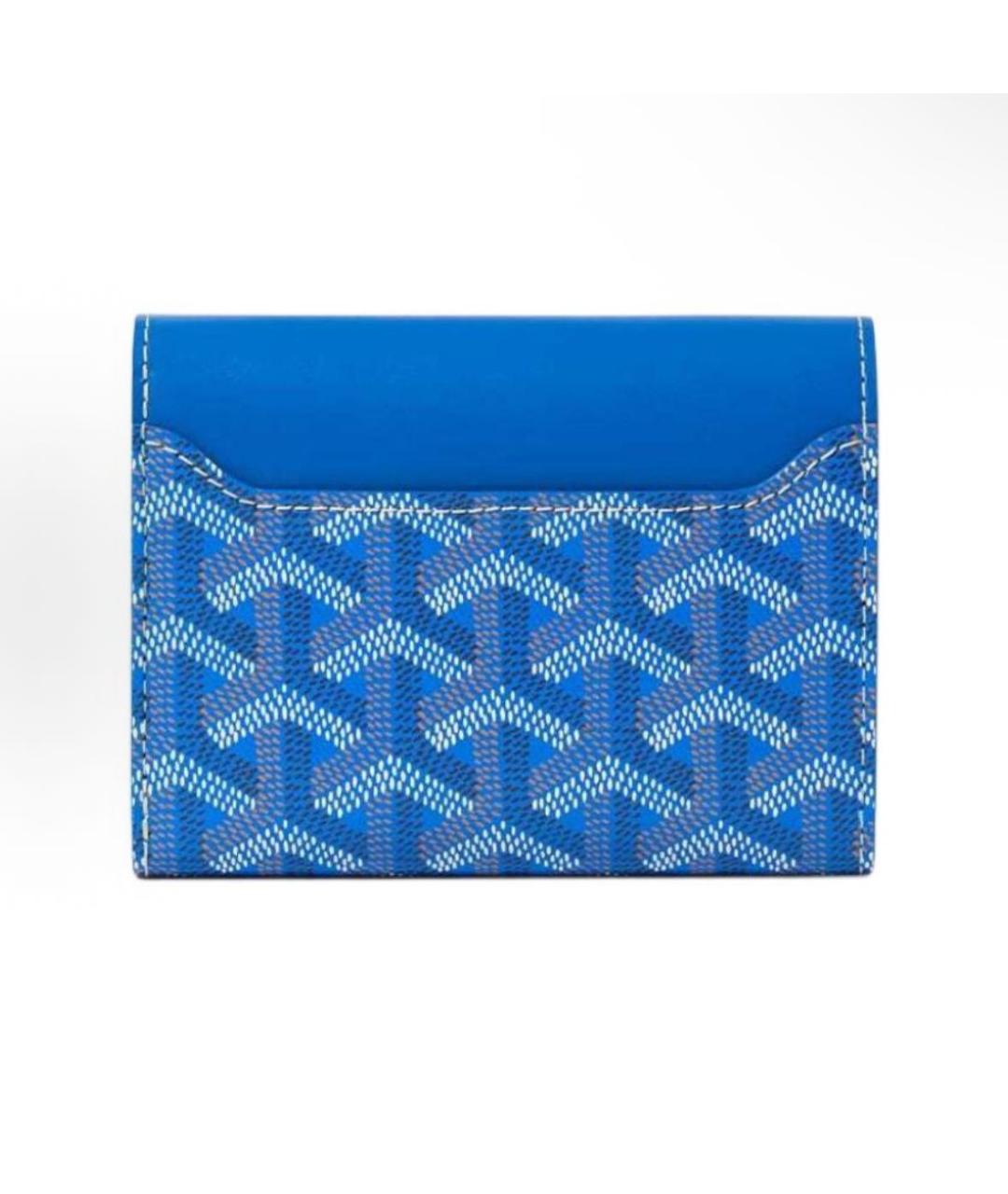 GOYARD Синий кожаный кошелек, фото 2