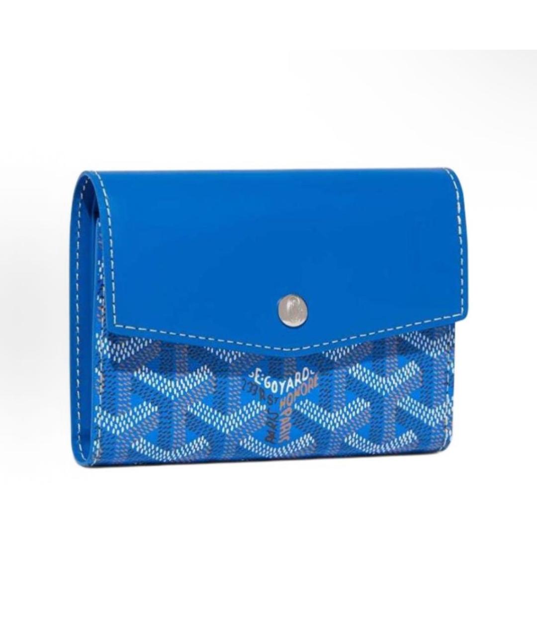 GOYARD Синий кожаный кошелек, фото 4