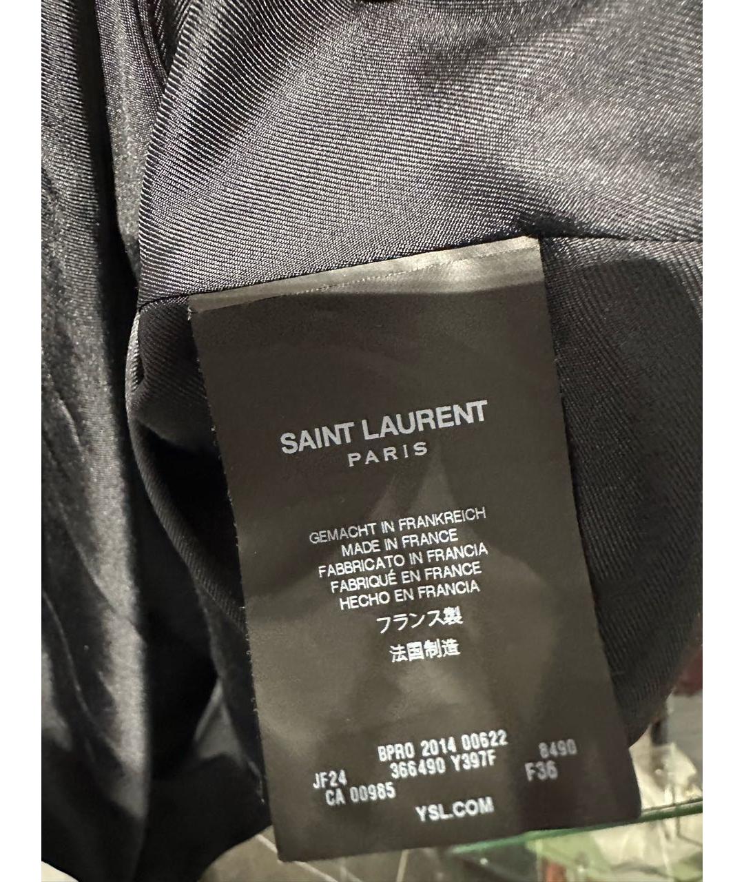 SAINT LAURENT Золотая юбка мини, фото 5