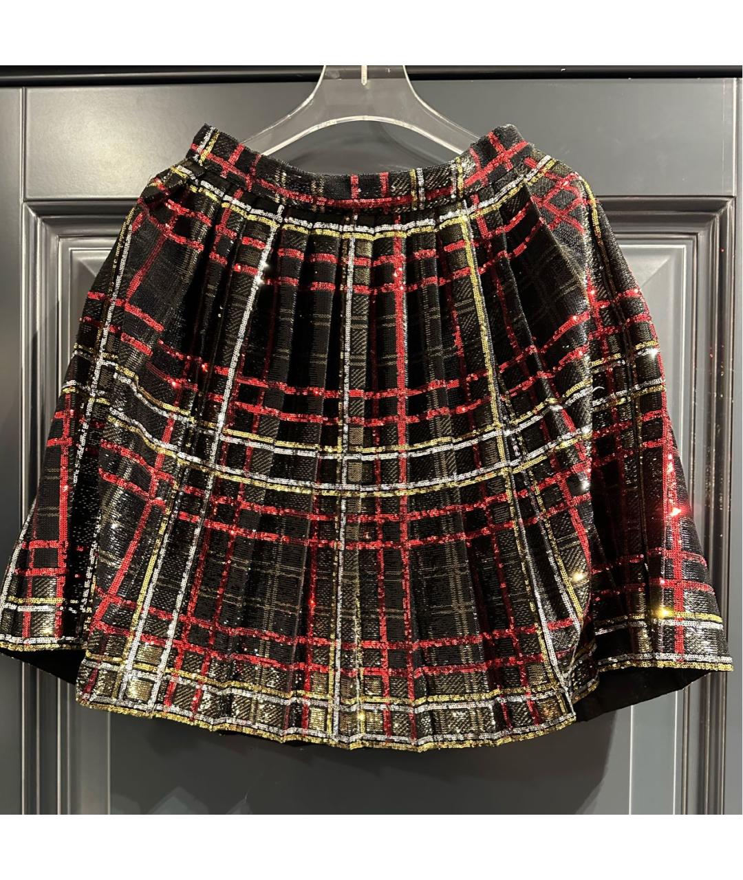 SAINT LAURENT Золотая юбка мини, фото 7