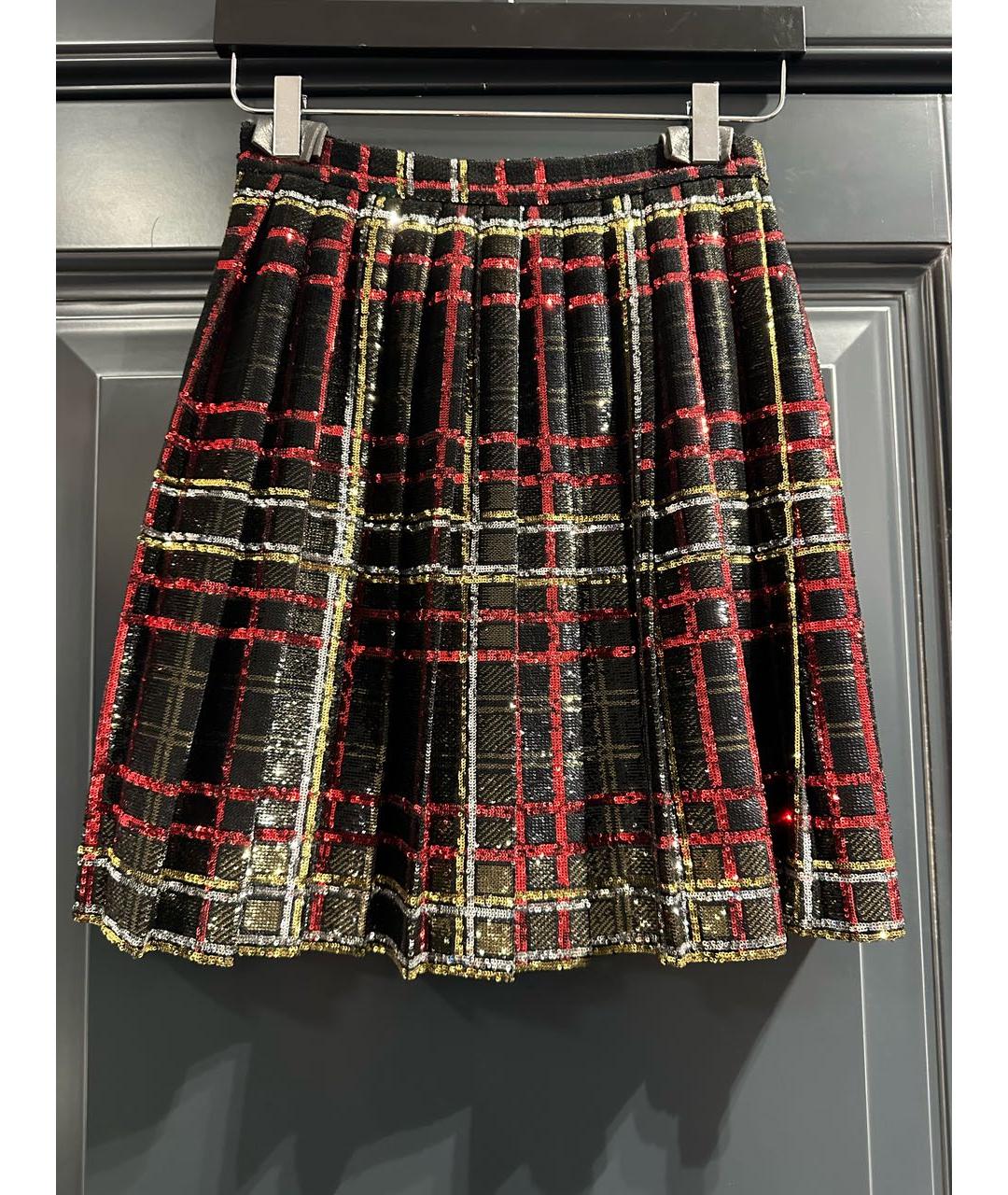 SAINT LAURENT Золотая юбка мини, фото 3