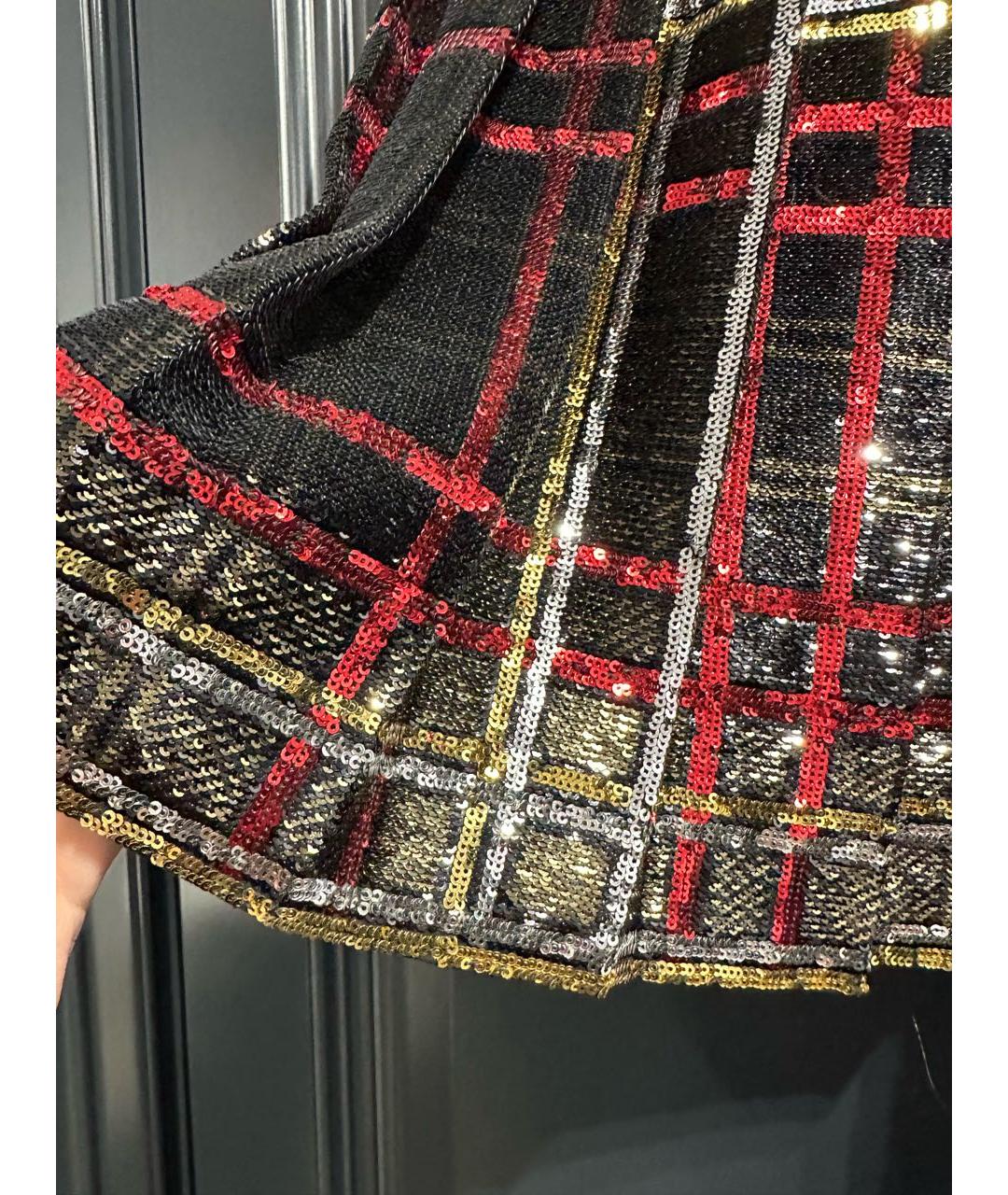 SAINT LAURENT Золотая юбка мини, фото 4