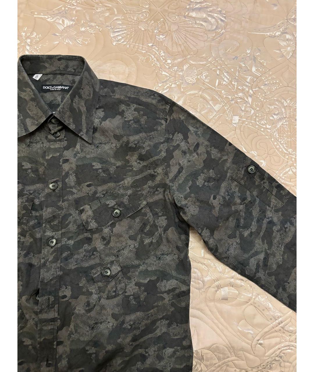 DOLCE&GABBANA Мульти хлопковая кэжуал рубашка, фото 8