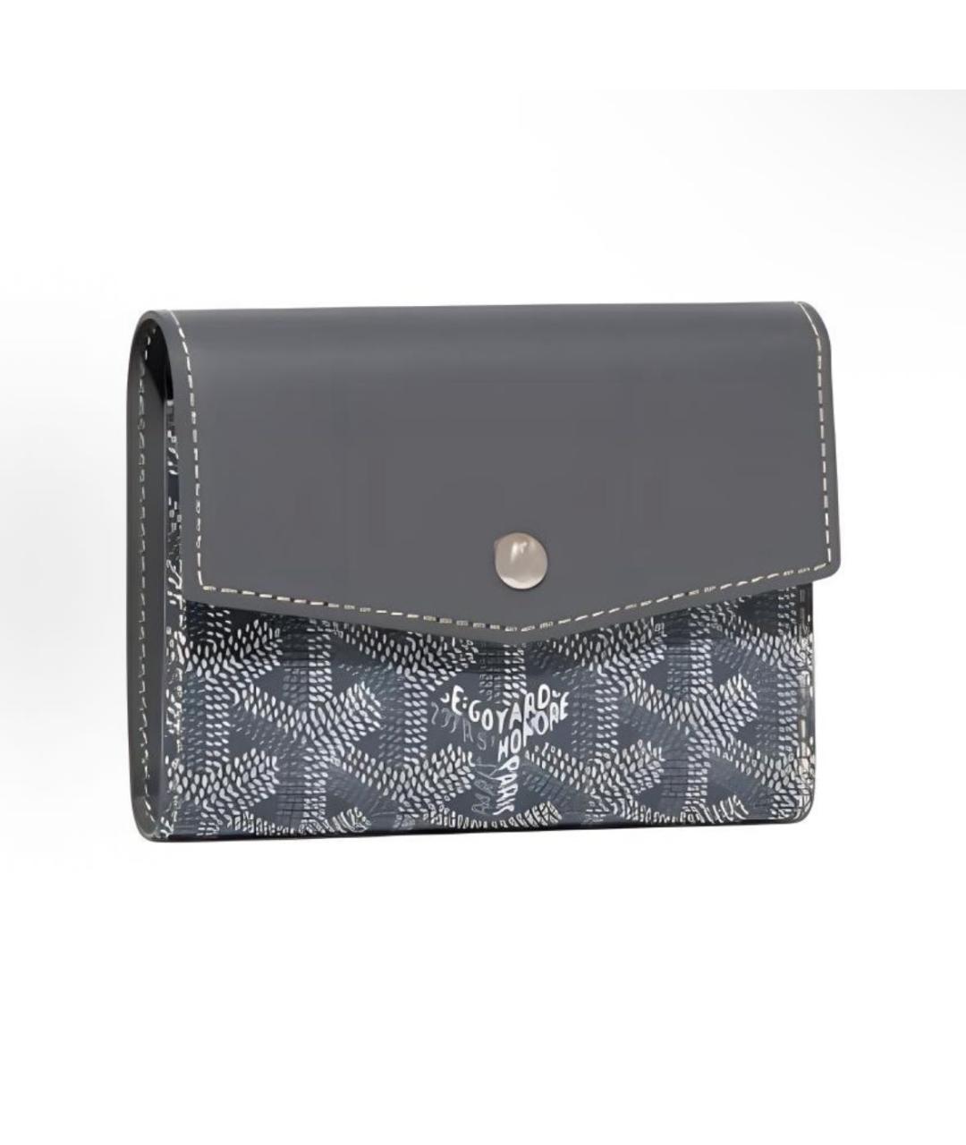 GOYARD Антрацитовый кожаный кошелек, фото 4