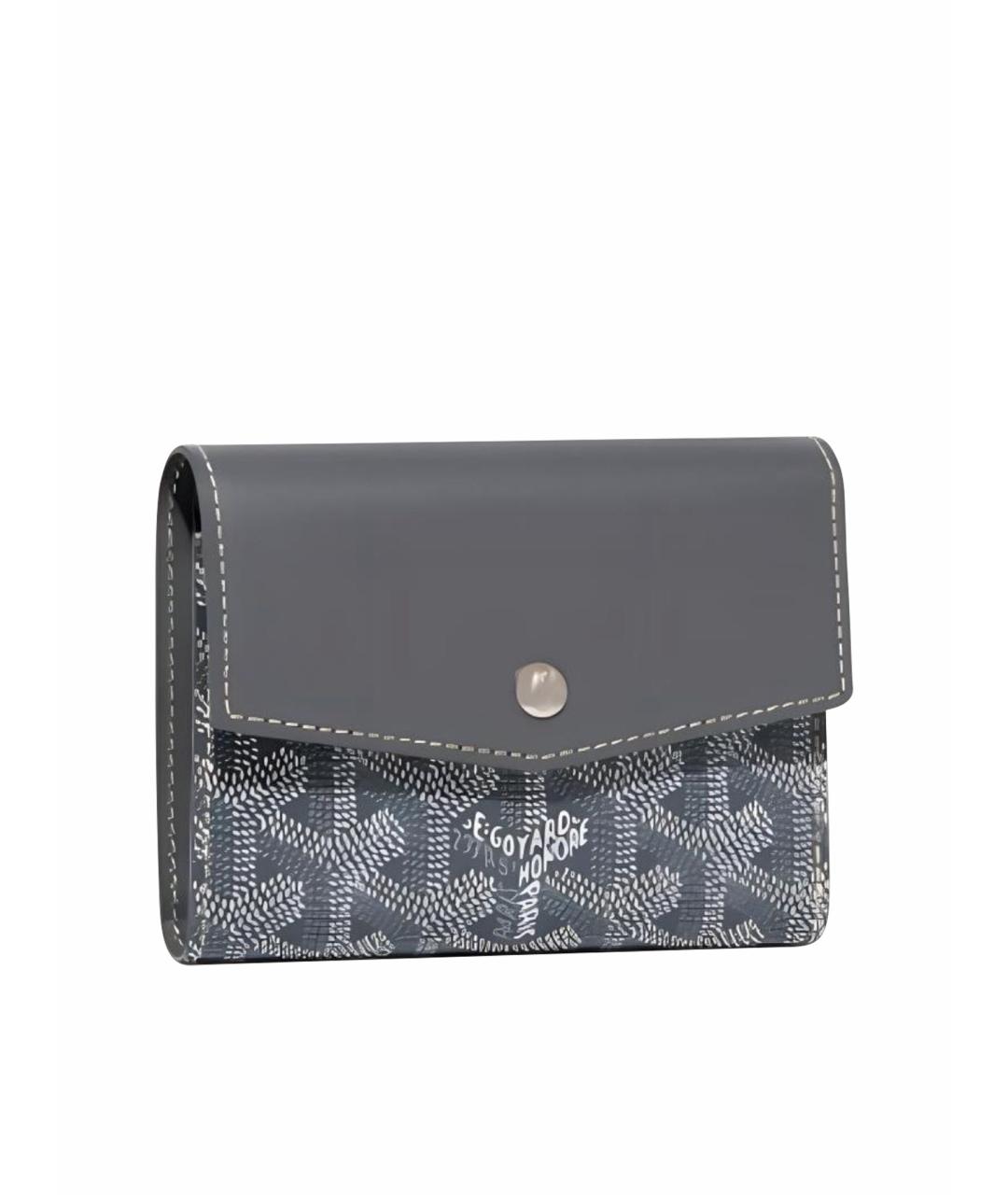 GOYARD Антрацитовый кожаный кошелек, фото 1