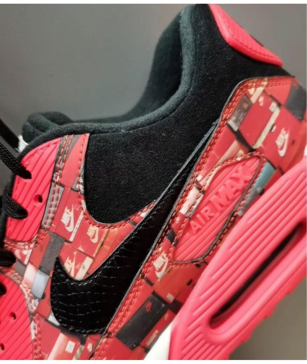 NIKE Красные замшевые низкие кроссовки / кеды, фото 6
