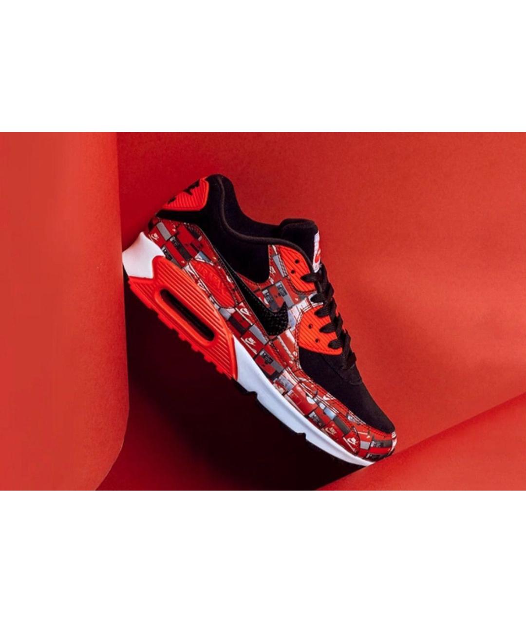 NIKE Красные замшевые низкие кроссовки / кеды, фото 8
