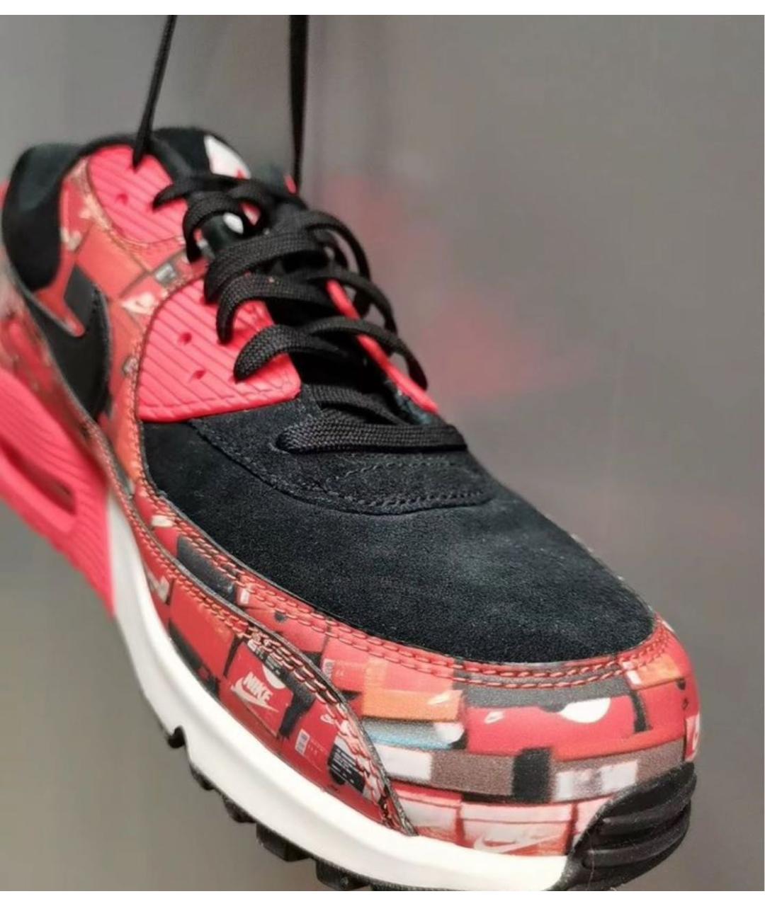 NIKE Красные замшевые низкие кроссовки / кеды, фото 7