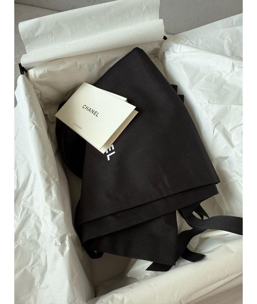 CHANEL Черные кожаные туфли, фото 8