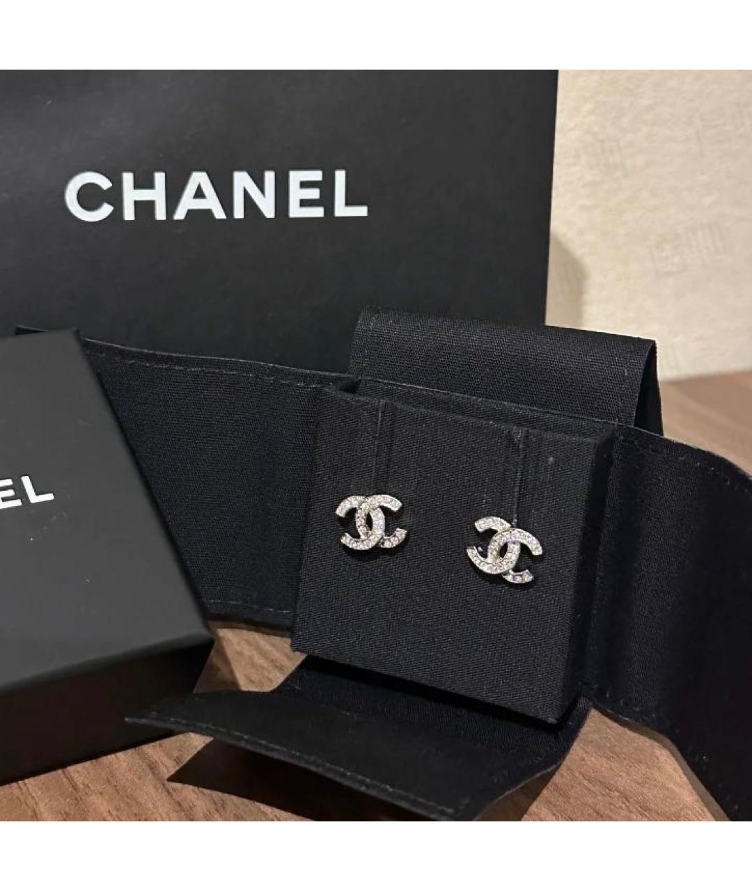 CHANEL Серебряные металлические серьги, фото 5