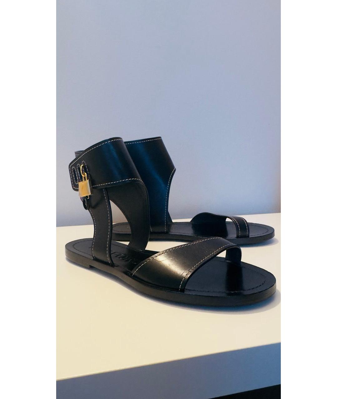 TOM FORD Черные кожаные сандалии, фото 3