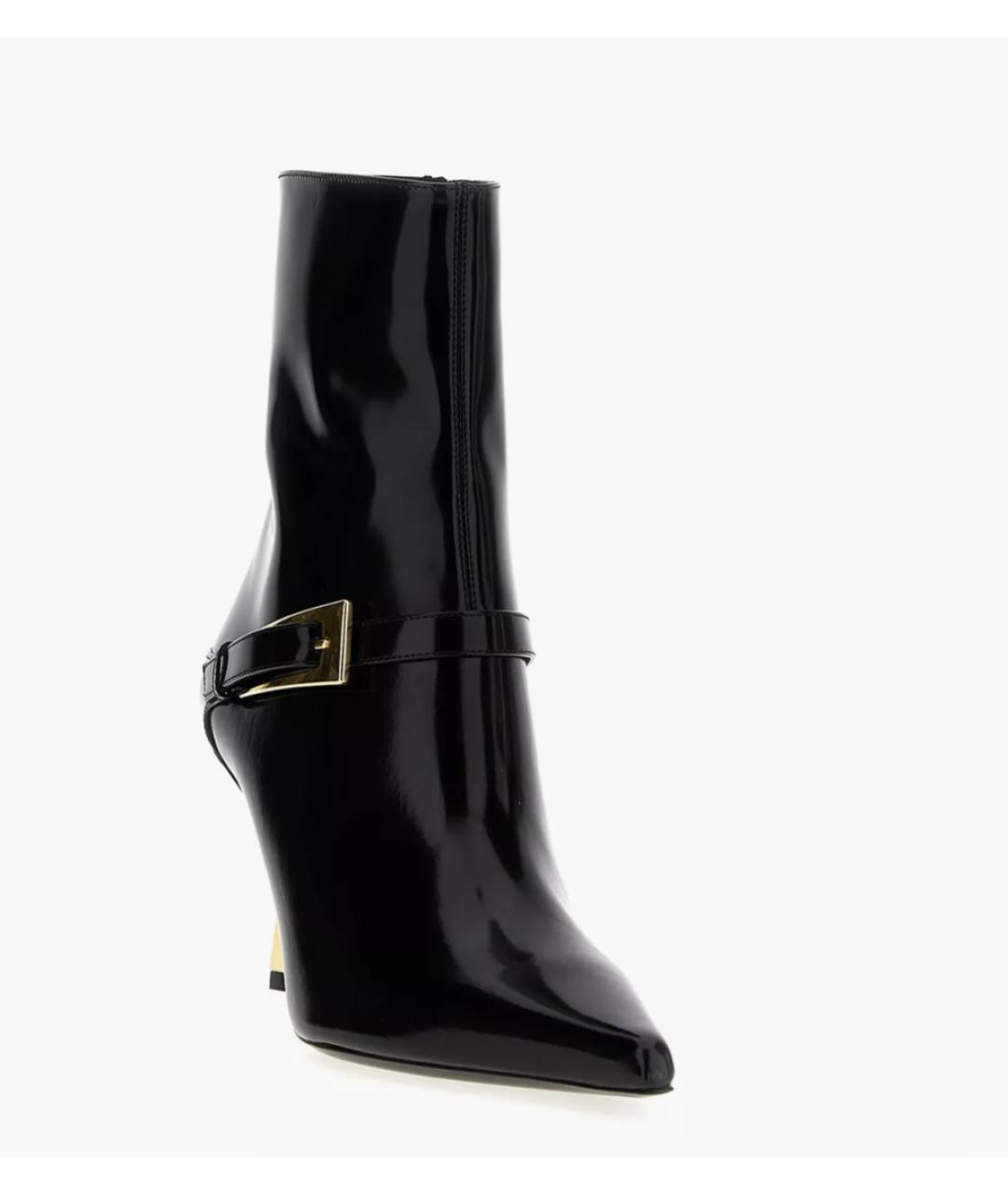 SAINT LAURENT Черные ботильоны из лакированной кожи, фото 2