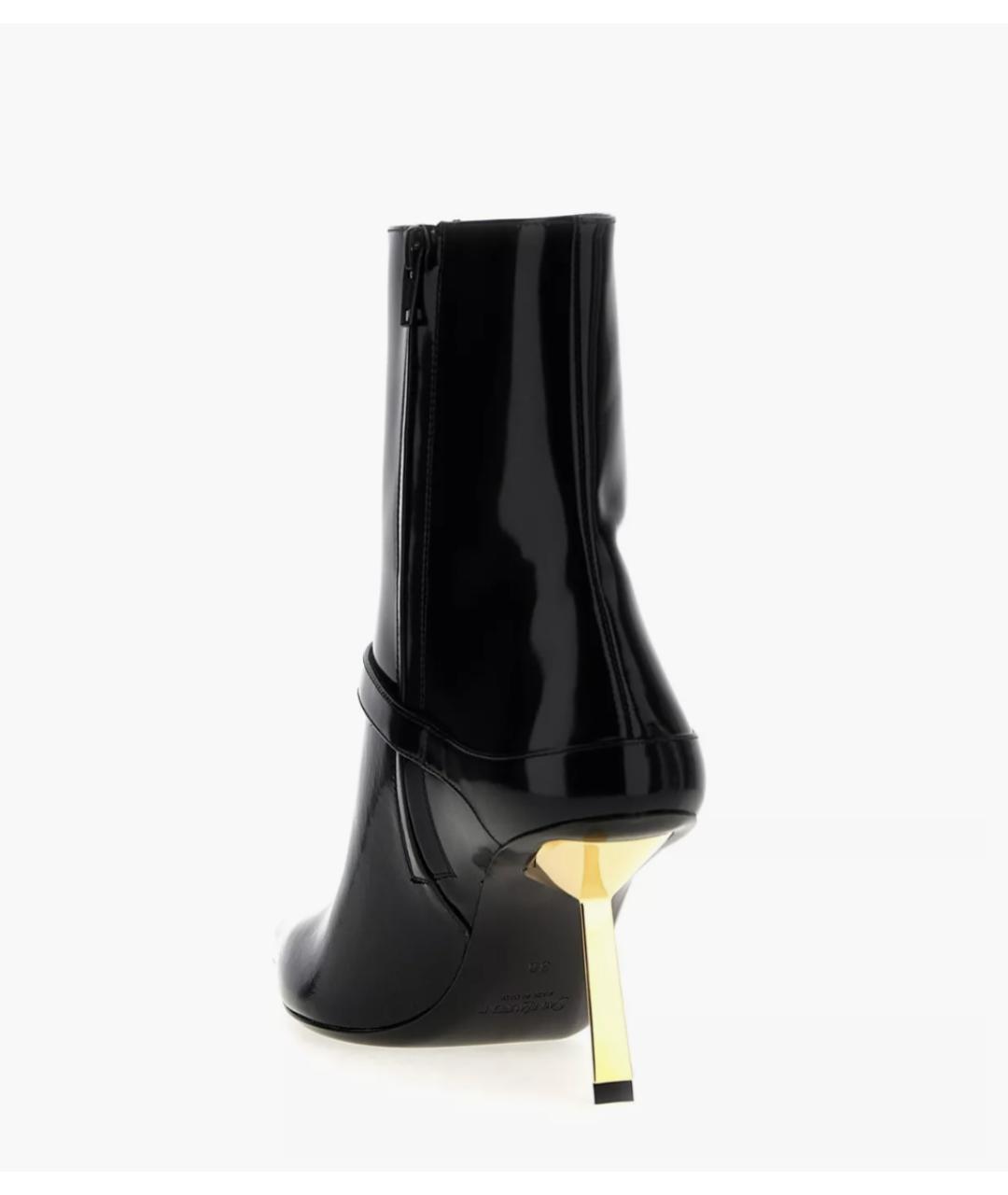SAINT LAURENT Черные ботильоны из лакированной кожи, фото 4