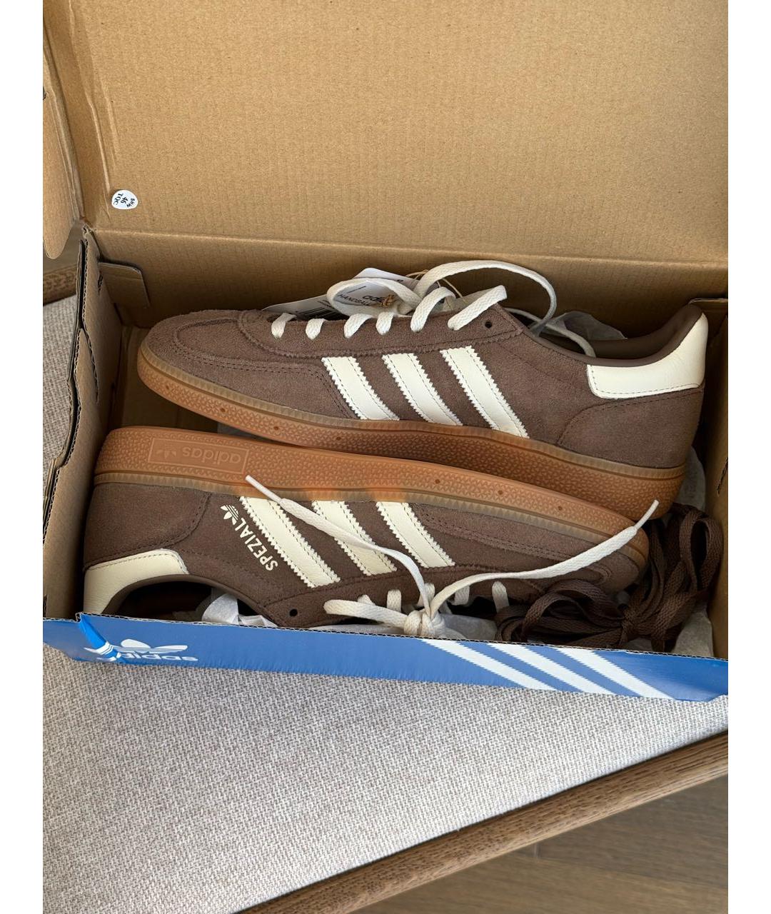 ADIDAS Коричневые замшевые кроссовки, фото 5