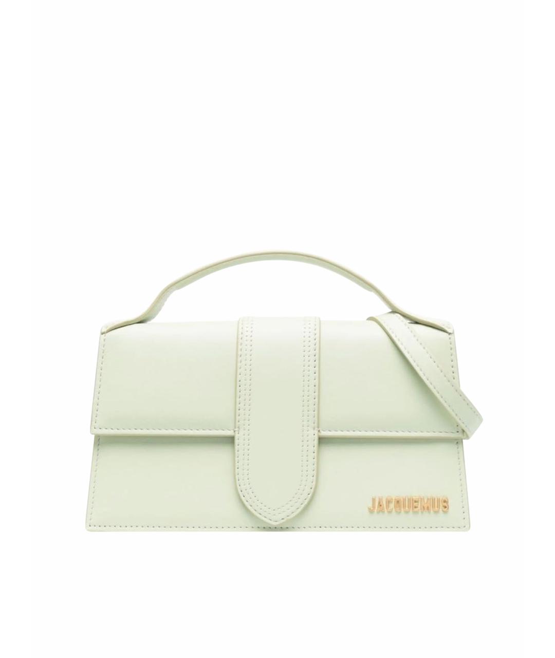 JACQUEMUS Салатовая кожаная сумка через плечо, фото 1