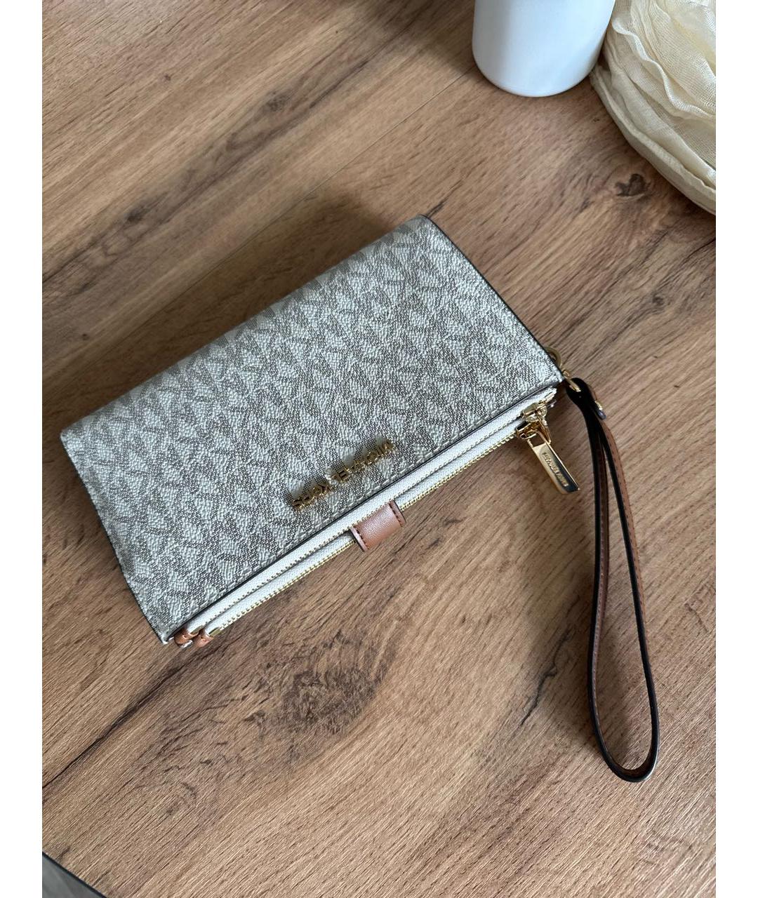MICHAEL KORS Бежевый кошелек, фото 2