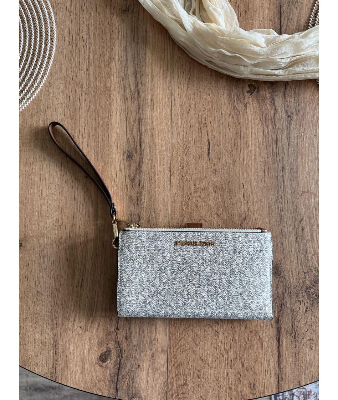 MICHAEL KORS Бежевый кошелек, фото 8