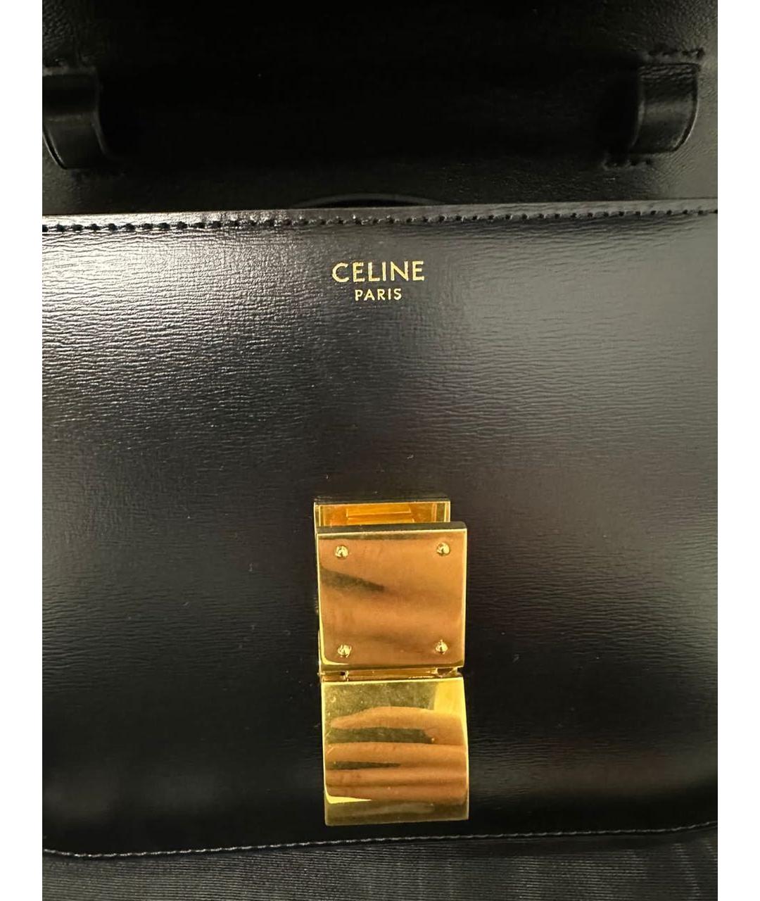 CELINE Черная кожаная сумка через плечо, фото 6