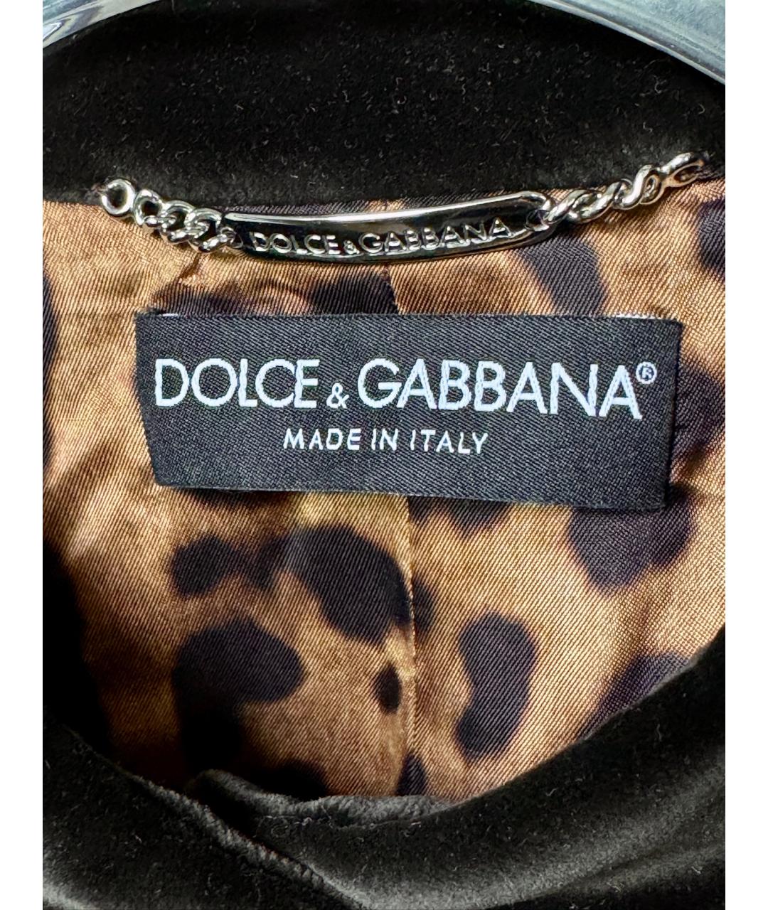 DOLCE&GABBANA Черный шерстяной жакет/пиджак, фото 6