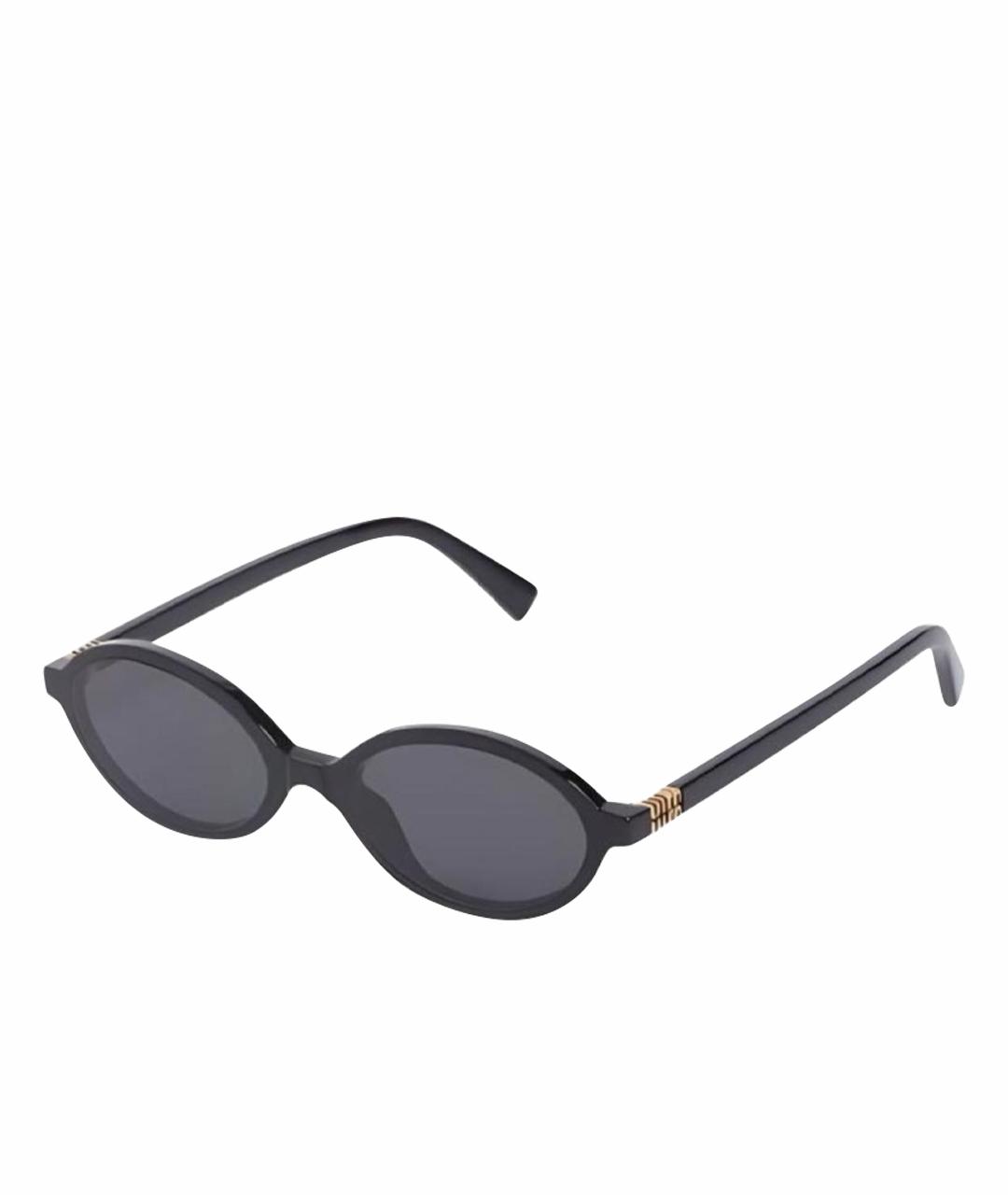 MIU MIU Черные пластиковые солнцезащитные очки, фото 1