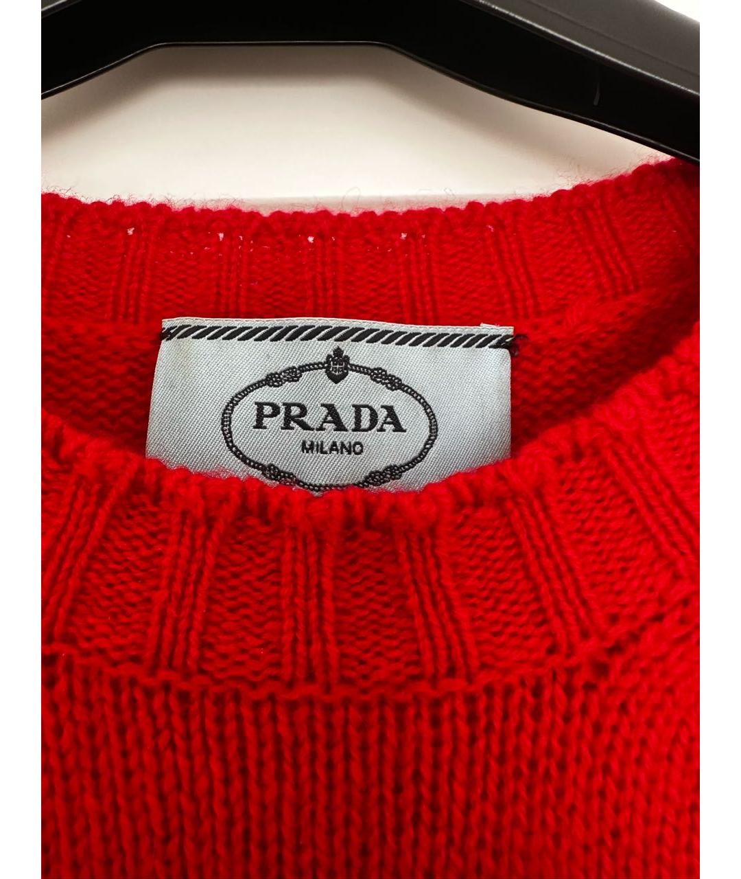 PRADA Красный кашемировый джемпер / свитер, фото 4