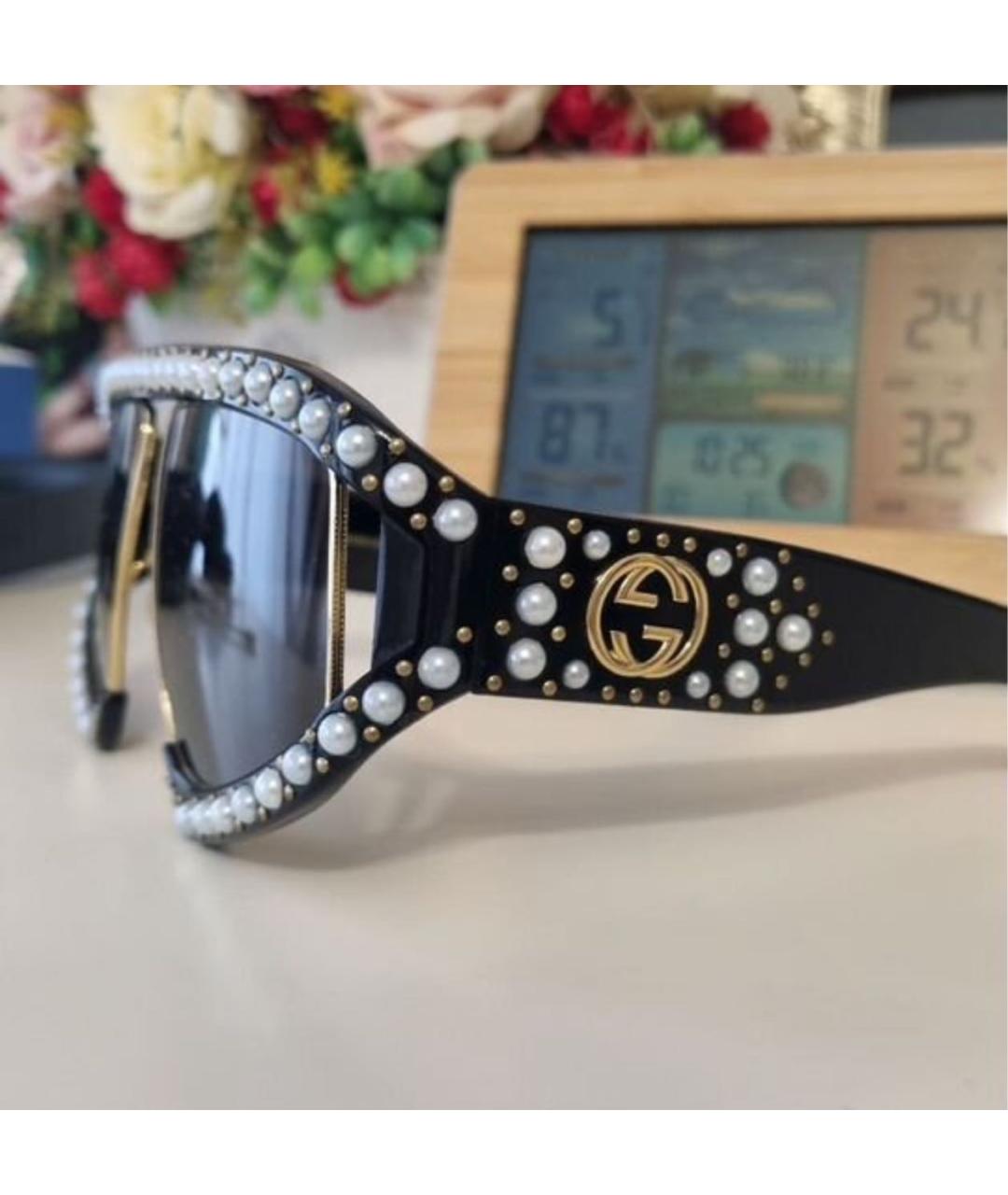 GUCCI Черные пластиковые солнцезащитные очки, фото 3