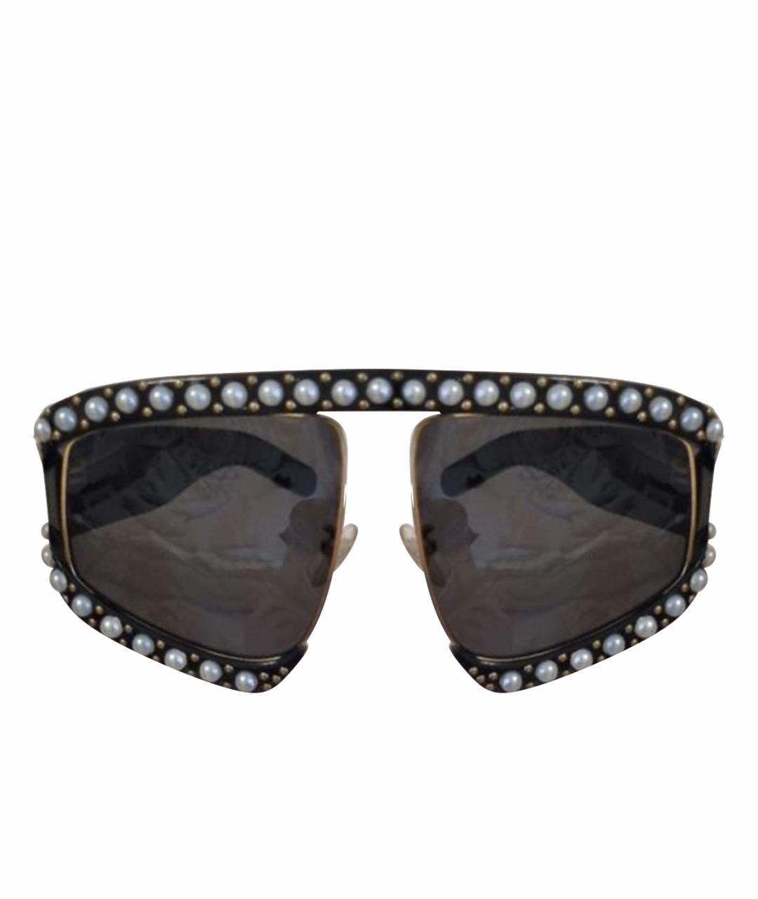 GUCCI Черные пластиковые солнцезащитные очки, фото 1