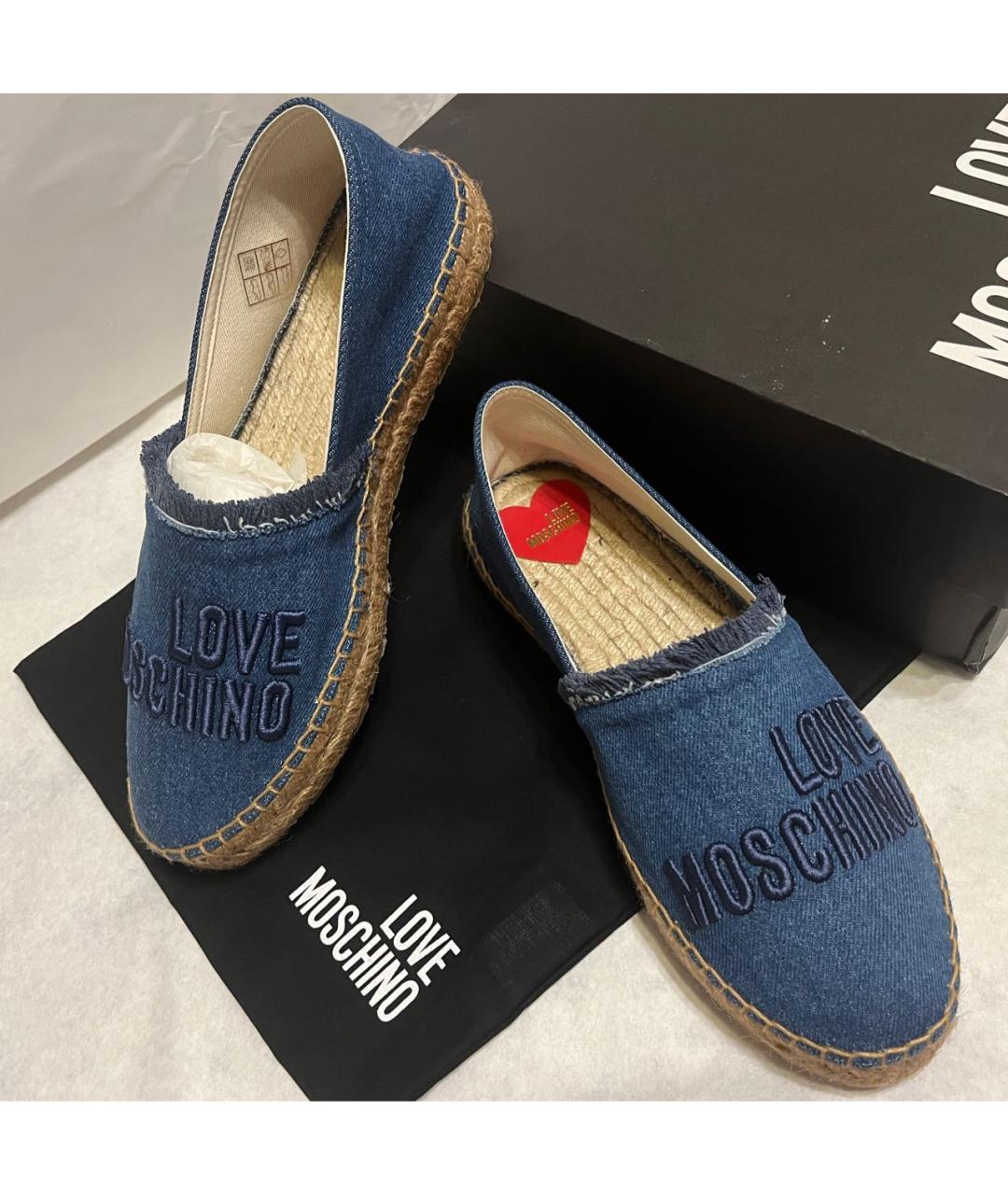 LOVE MOSCHINO Синие текстильные эспадрильи, фото 2
