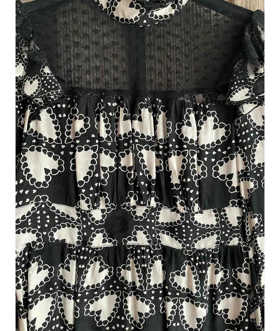 ANNA SUI Черное шелковое коктейльное платье, фото 3
