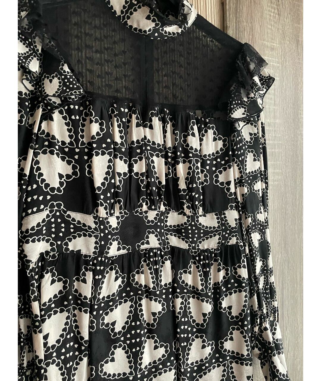 ANNA SUI Черное шелковое коктейльное платье, фото 4