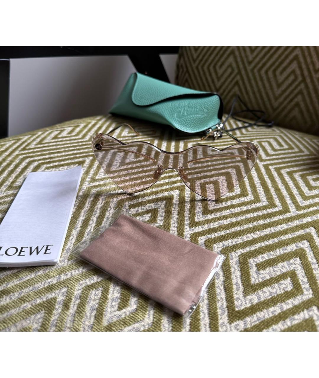 LOEWE Фиолетовые металлические солнцезащитные очки, фото 7