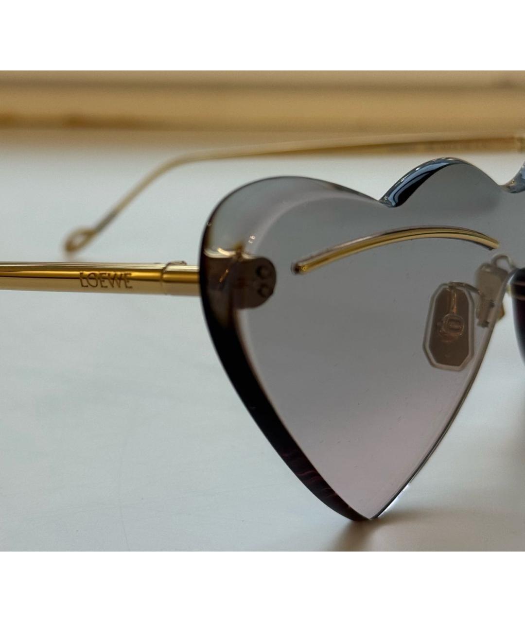 LOEWE Фиолетовые металлические солнцезащитные очки, фото 3